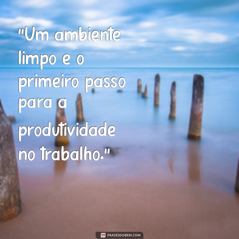 frases sobre limpeza no trabalho 