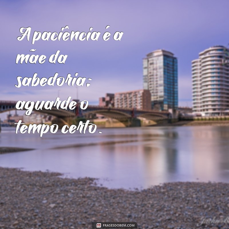 Frases Inspiradoras: Tudo Tem Seu Tempo Certo para Acontecer 