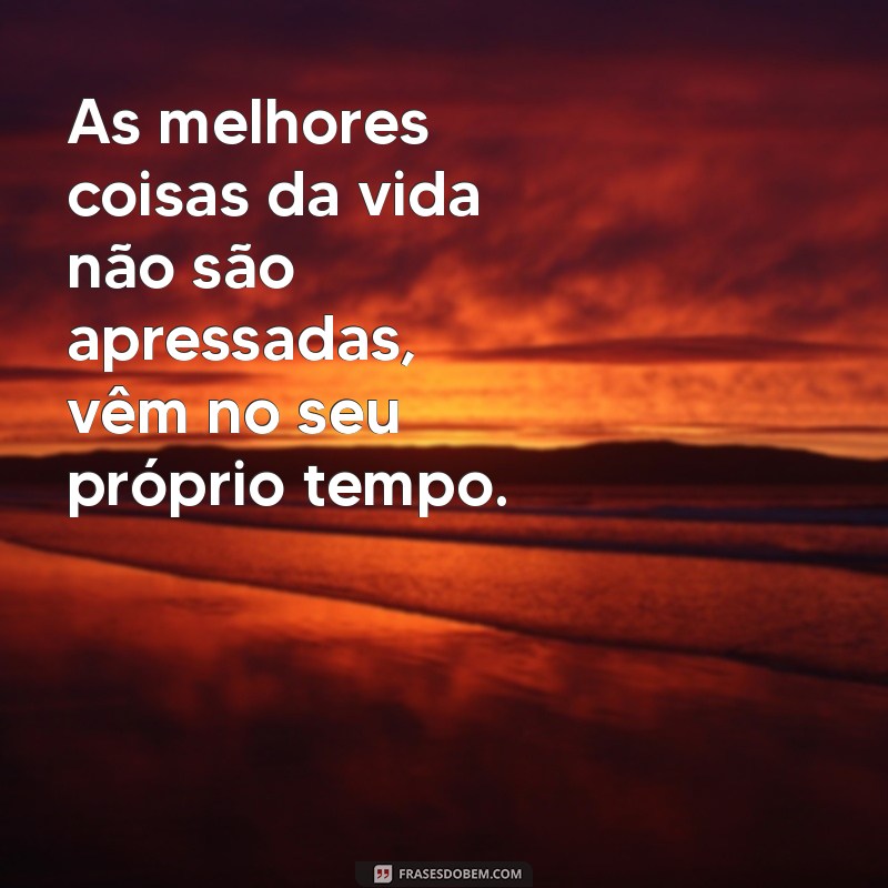 Frases Inspiradoras: Tudo Tem Seu Tempo Certo para Acontecer 