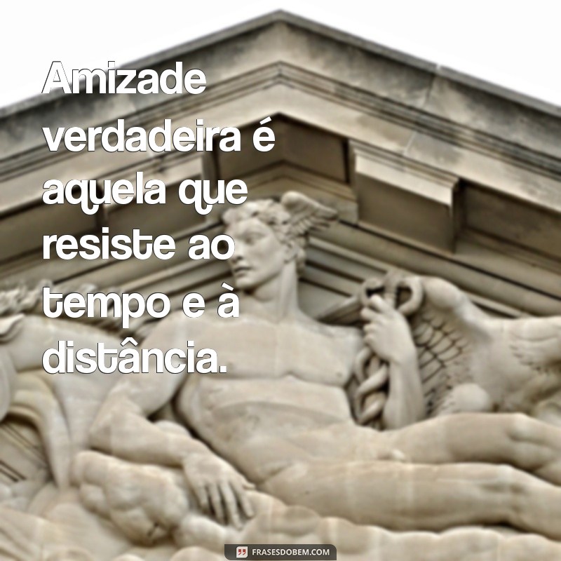 frases bons amigos Amizade verdadeira é aquela que resiste ao tempo e à distância.