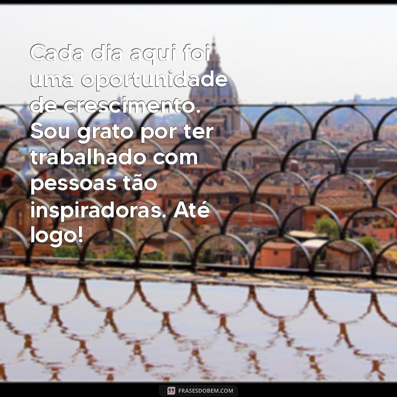 Como Escrever uma Mensagem de Despedida do Trabalho: Exemplos e Agradecimentos 