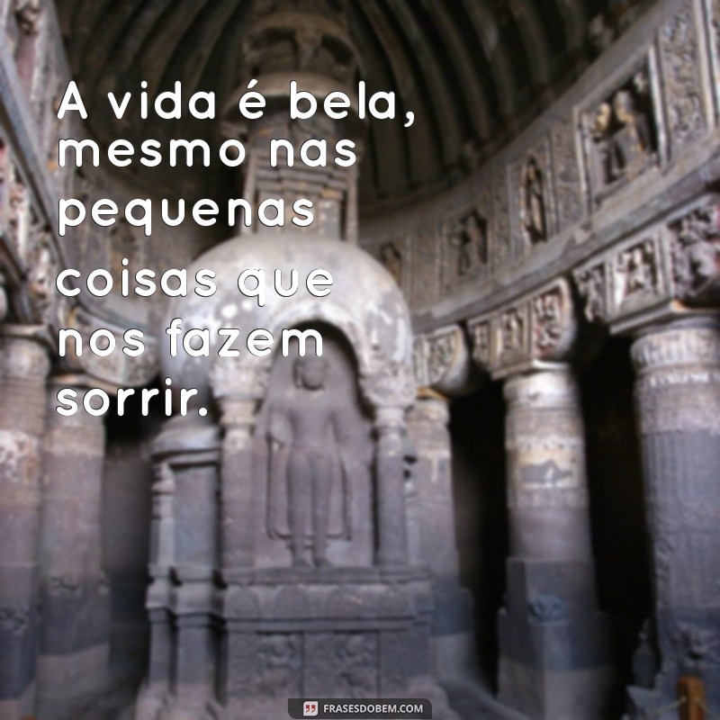 a vida é bela final A vida é bela, mesmo nas pequenas coisas que nos fazem sorrir.