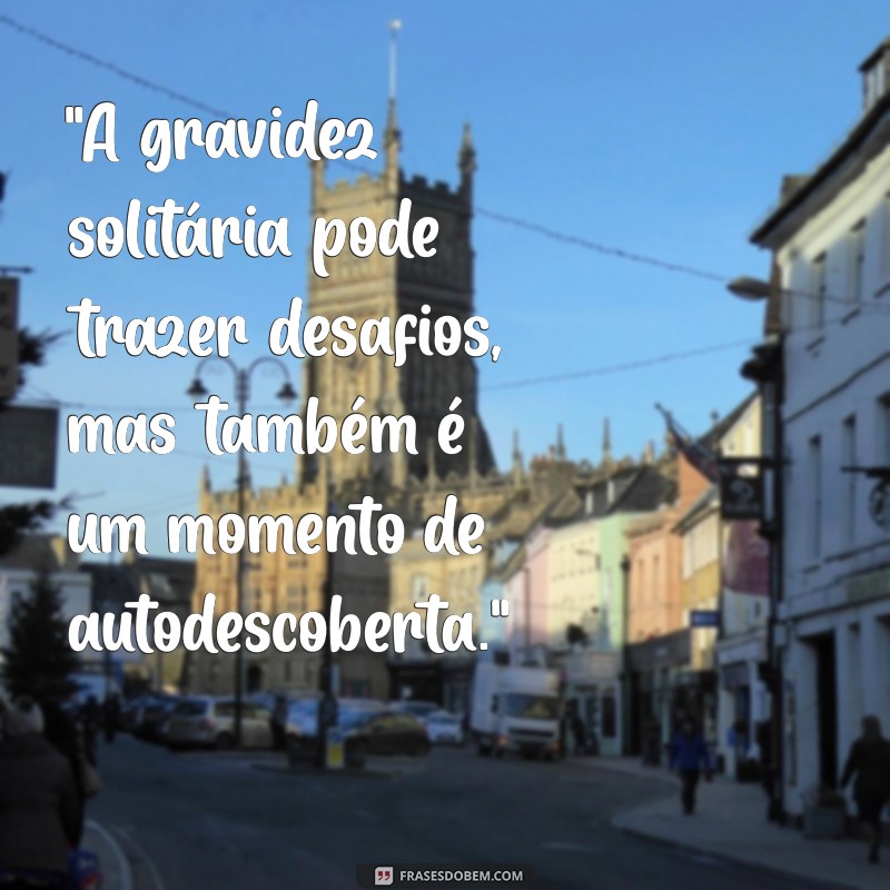 gravidez solitária frases 