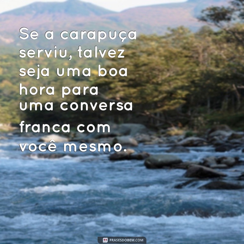 Frases Impactantes para Refletir: Quando a Carapuça Serve 