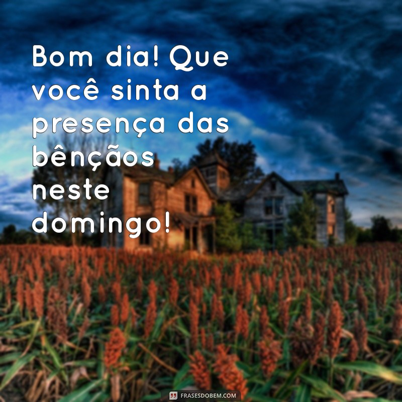 Frases Inspiradoras para um Bom Dia e um Abençoado Domingo 