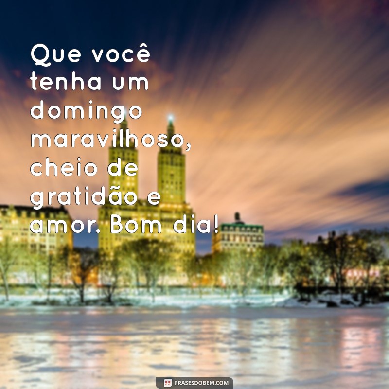 Frases Inspiradoras para um Domingo Abençoado: Bom Dia! 