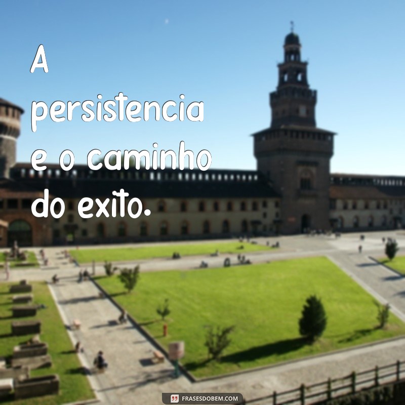 frases pra treino A persistência é o caminho do êxito.