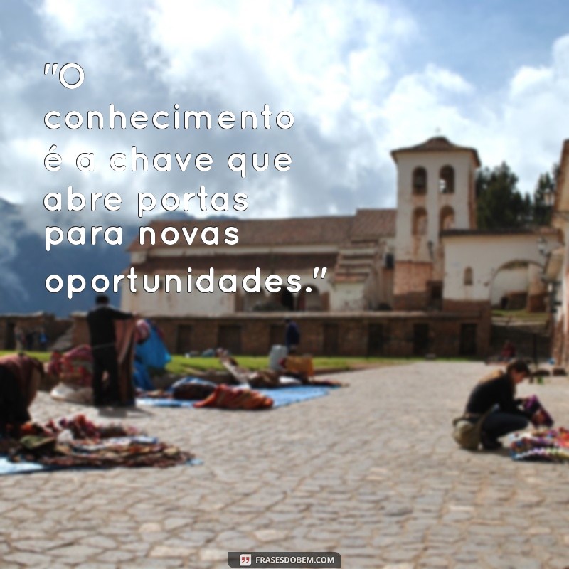 frases motivacional sobre conhecimento 