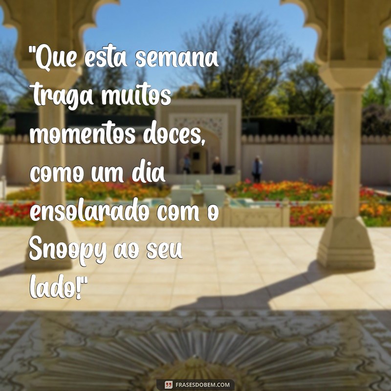 mensagem de boa semana snoopy 