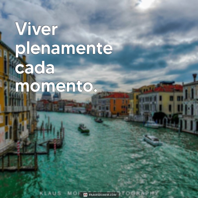 qual o significado da vida Viver plenamente cada momento.