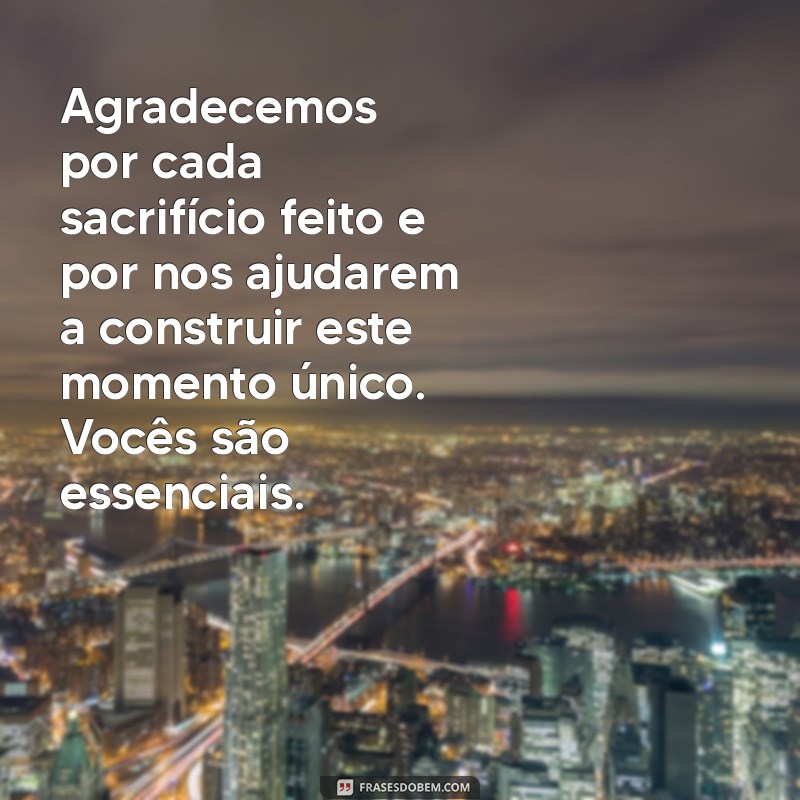 Mensagem de Agradecimento para os Pais dos Noivos: Como Expressar Gratidão de Forma Especial 