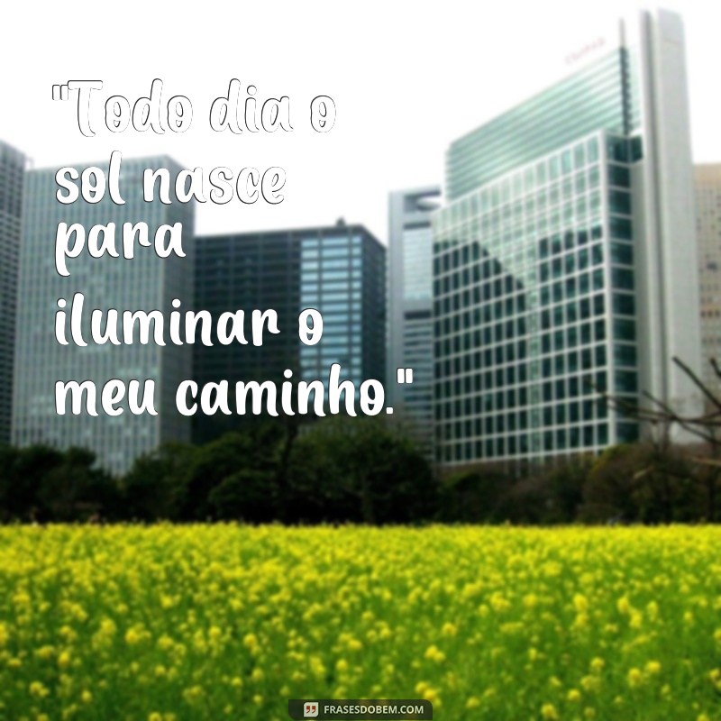 frases onde o sol nascer 