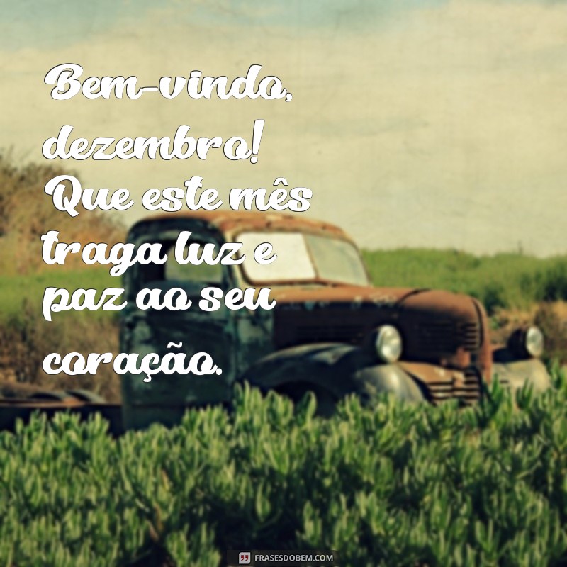 frases de bem vindo dezembro Bem-vindo, dezembro! Que este mês traga luz e paz ao seu coração.