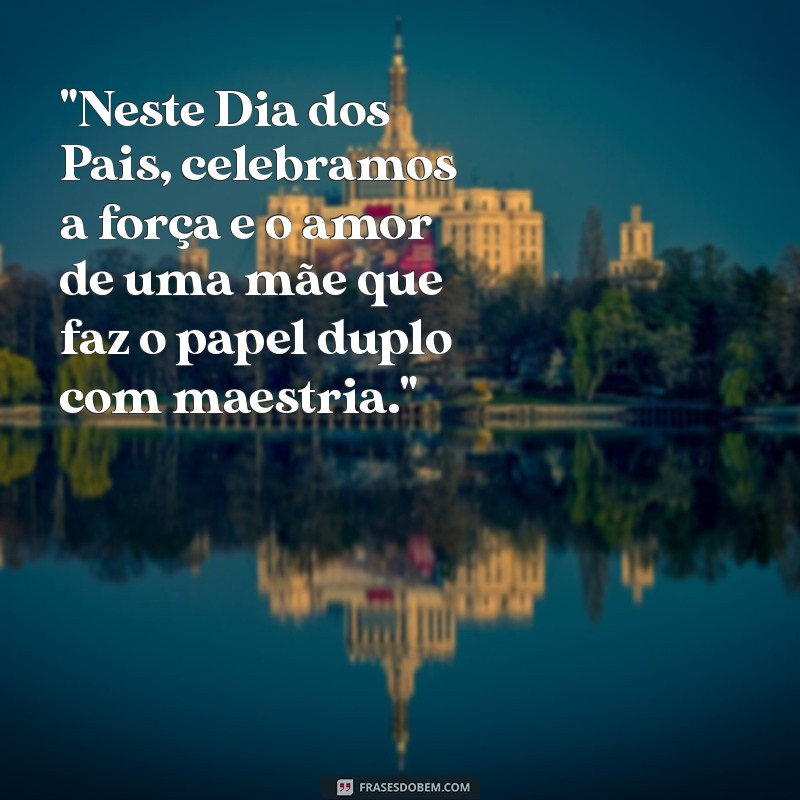 frases dia dos pais para mae 