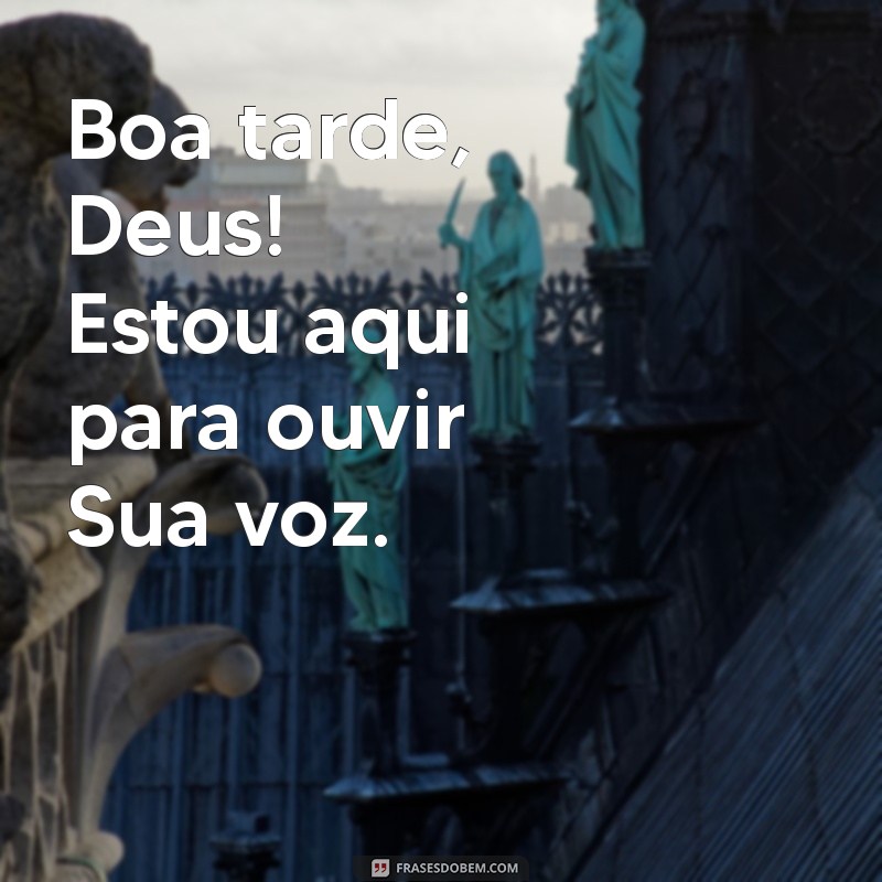 Como uma Simples Saudação Boa Tarde, Deus Pode Transformar Seu Dia 