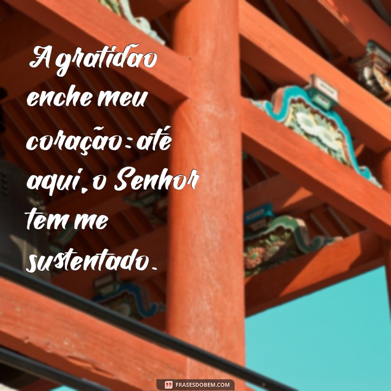 Frases Inspiradoras: Até Aqui o Senhor Tem Me Sustentado 