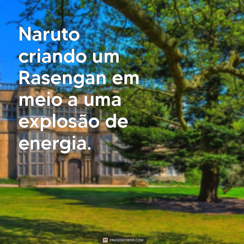 fotos legais de naruto Naruto criando um Rasengan em meio a uma explosão de energia.