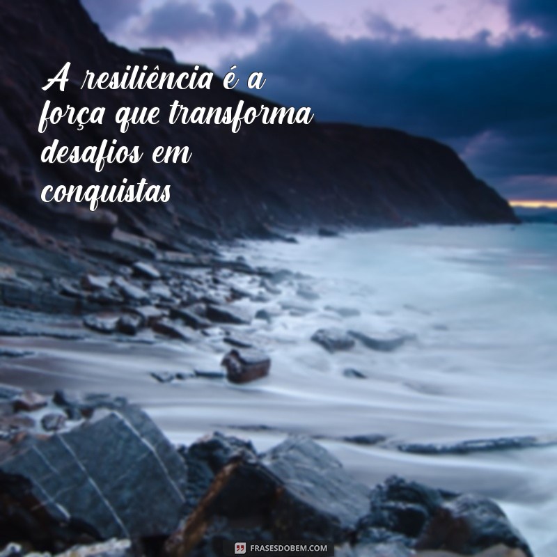 carater e personalidade A resiliência é a força que transforma desafios em conquistas.