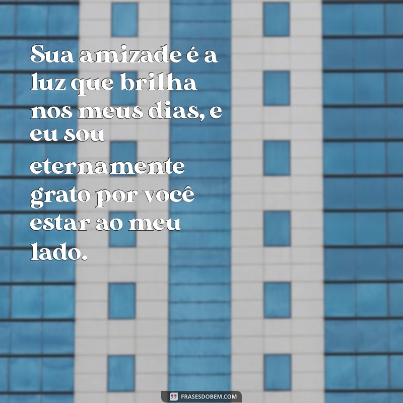 declaração de amor para amiga Sua amizade é a luz que brilha nos meus dias, e eu sou eternamente grato por você estar ao meu lado.