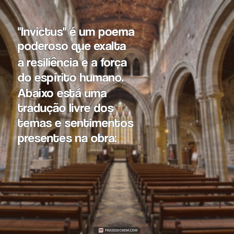 invictus poema tradução 