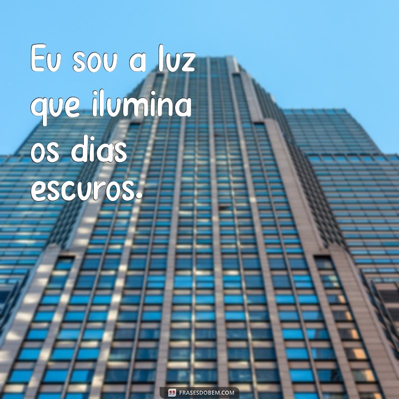 eu sou Eu sou a luz que ilumina os dias escuros.