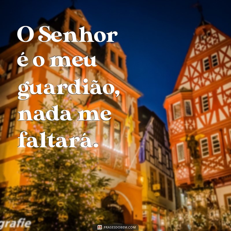 frases salmo121 O Senhor é o meu guardião, nada me faltará.