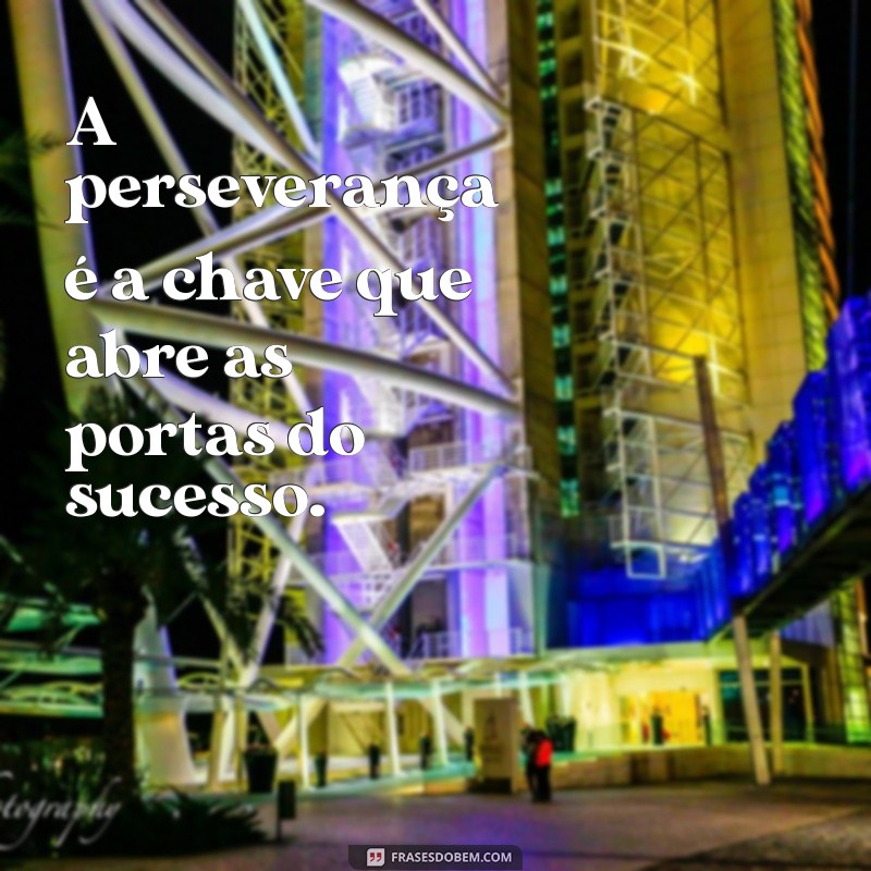 frases construção A perseverança é a chave que abre as portas do sucesso.