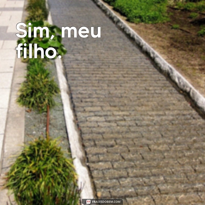 sim meu filho Sim, meu filho.