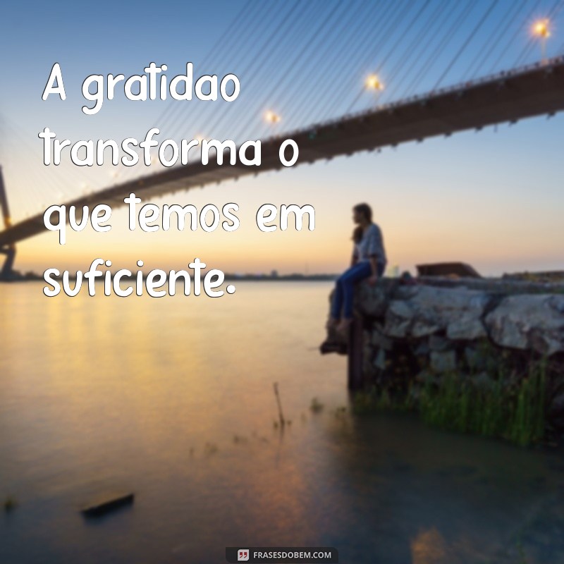 frases grata A gratidão transforma o que temos em suficiente.