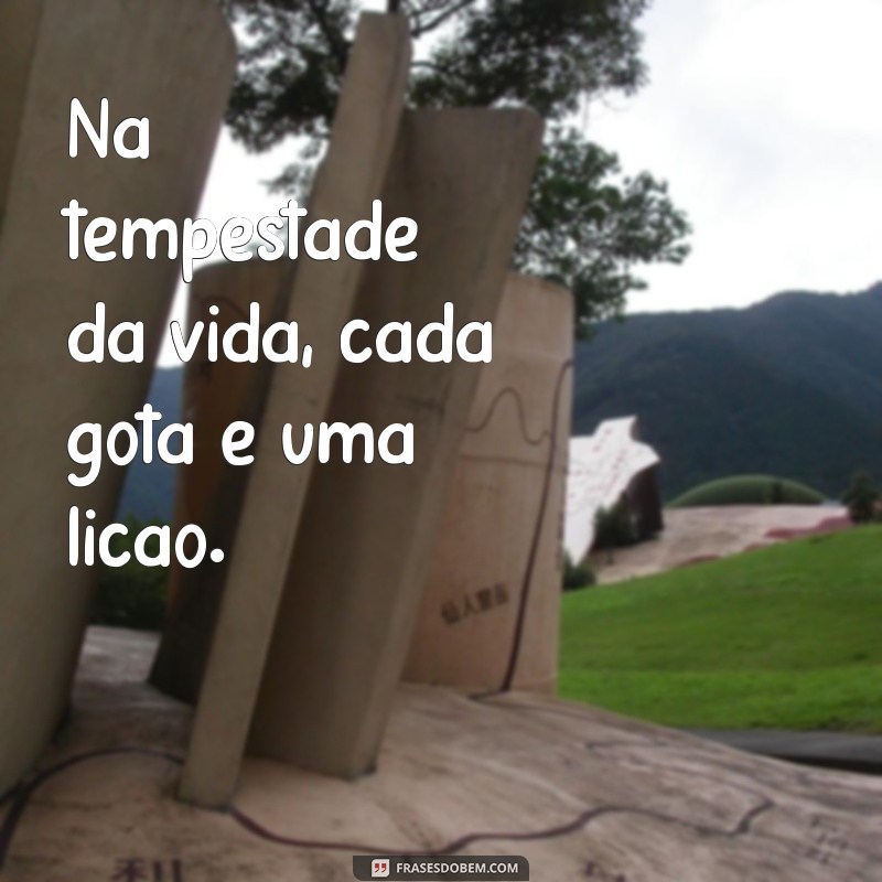 temoestade Na tempestade da vida, cada gota é uma lição.