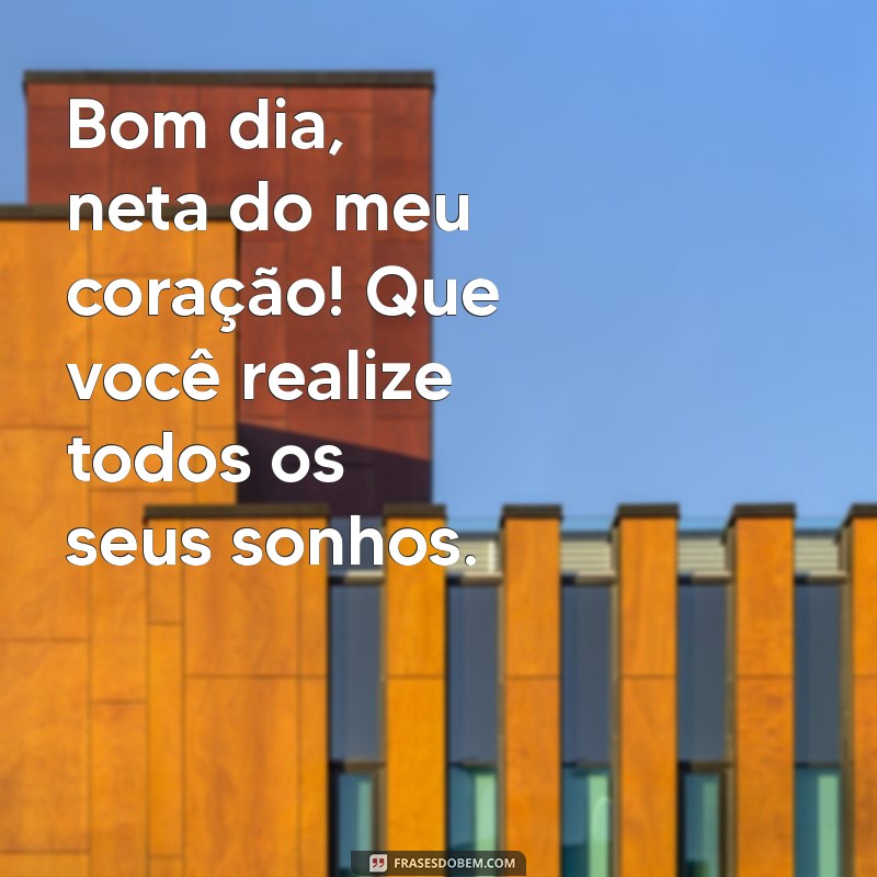 Bom Dia, Neta Querida: Mensagens Carinhosas para Começar o Dia com Amor 