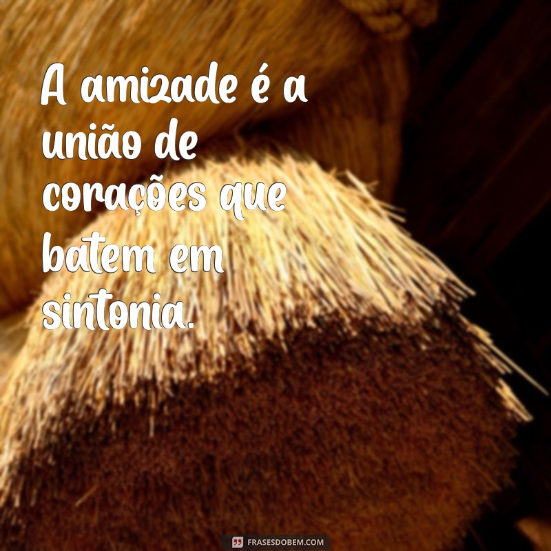 frases de união de amigos A amizade é a união de corações que batem em sintonia.