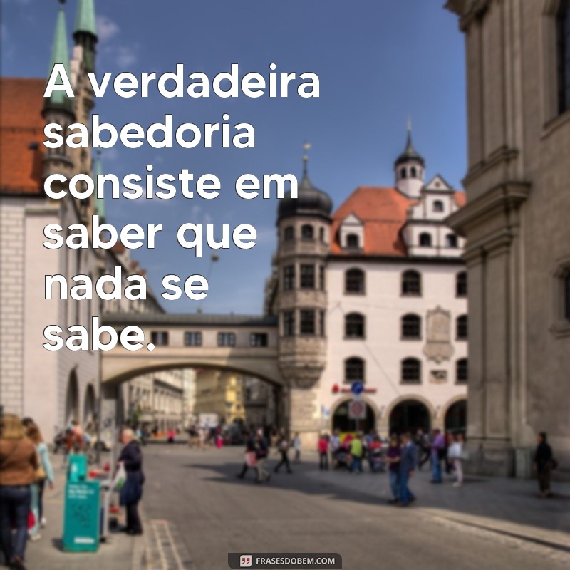 frases de pascal A verdadeira sabedoria consiste em saber que nada se sabe.