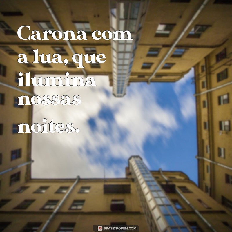 carona com Carona com a lua, que ilumina nossas noites.