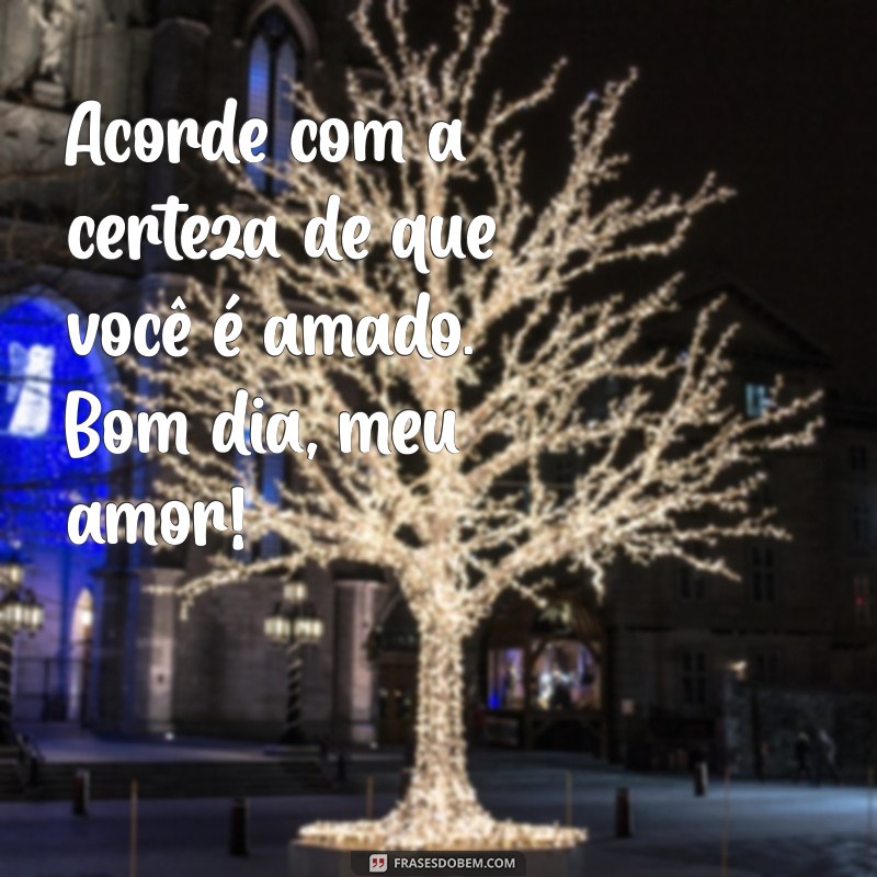 Frases de Amor para Desejar um Bom Dia ao Seu Amor 