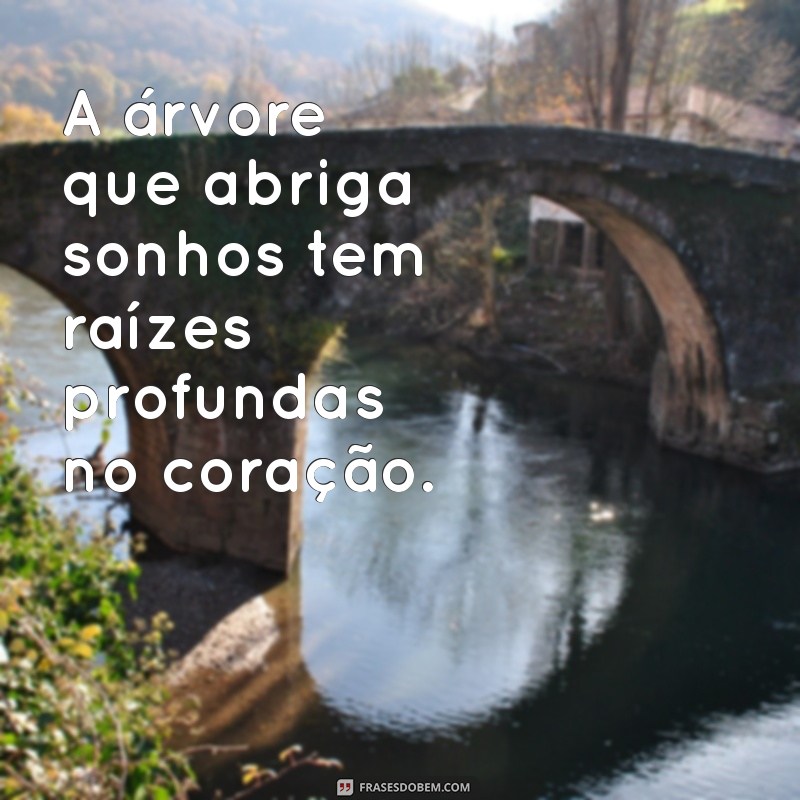 uma frases com a palavra árvore A árvore que abriga sonhos tem raízes profundas no coração.