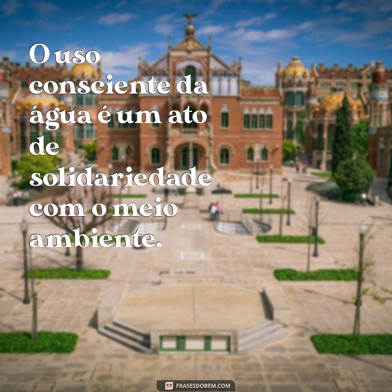 Frases Inspiradoras para Promover o Uso Consciente da Água 