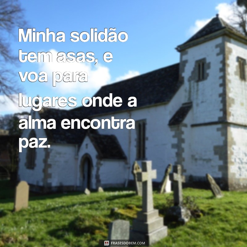 minha solidão tem asas 2023 Minha solidão tem asas, e voa para lugares onde a alma encontra paz.