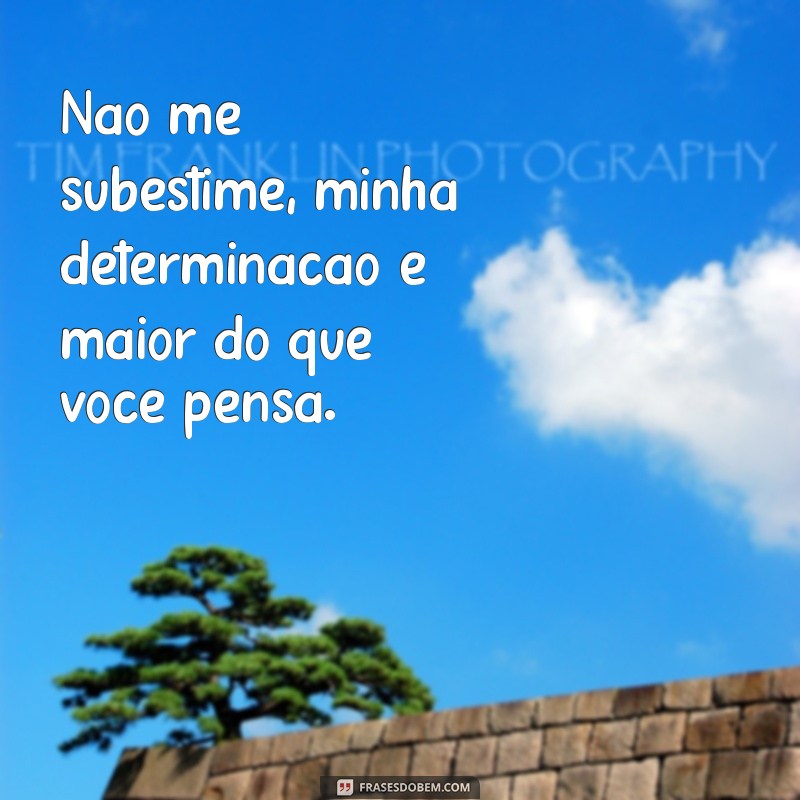 Não Me Subestime: A Força da Autoconfiança e da Determinação 