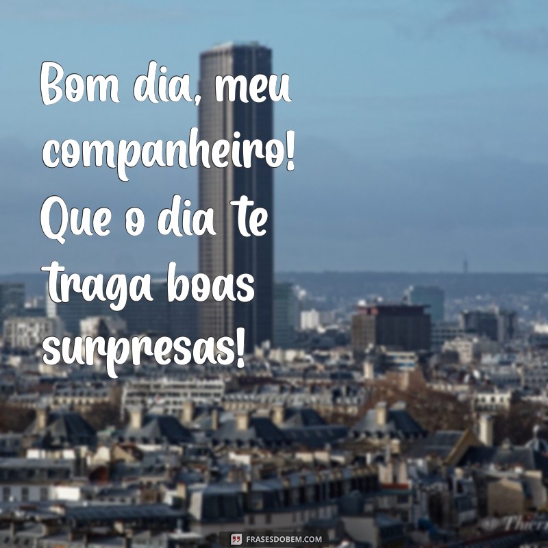 Bom Dia, Meu Companheiro: Frases Inspiradoras para Começar o Dia com Positividade 