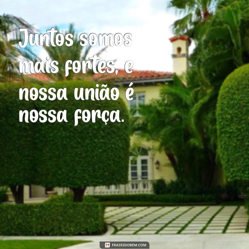 frases irmandade Juntos somos mais fortes, e nossa união é nossa força.