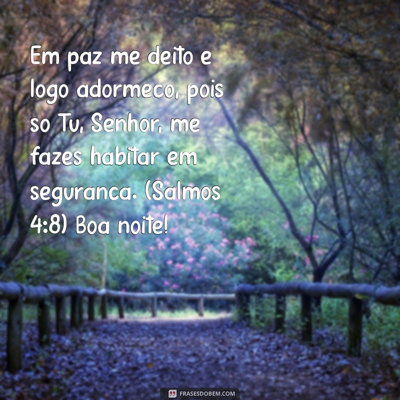 Frases Bíblicas para Desejar uma Boa Noite com Inspiração e Fé 