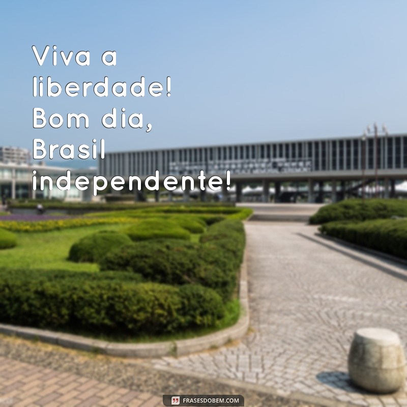 Bom Dia, Independência do Brasil: Celebre a Liberdade com Frases Inspiradoras 