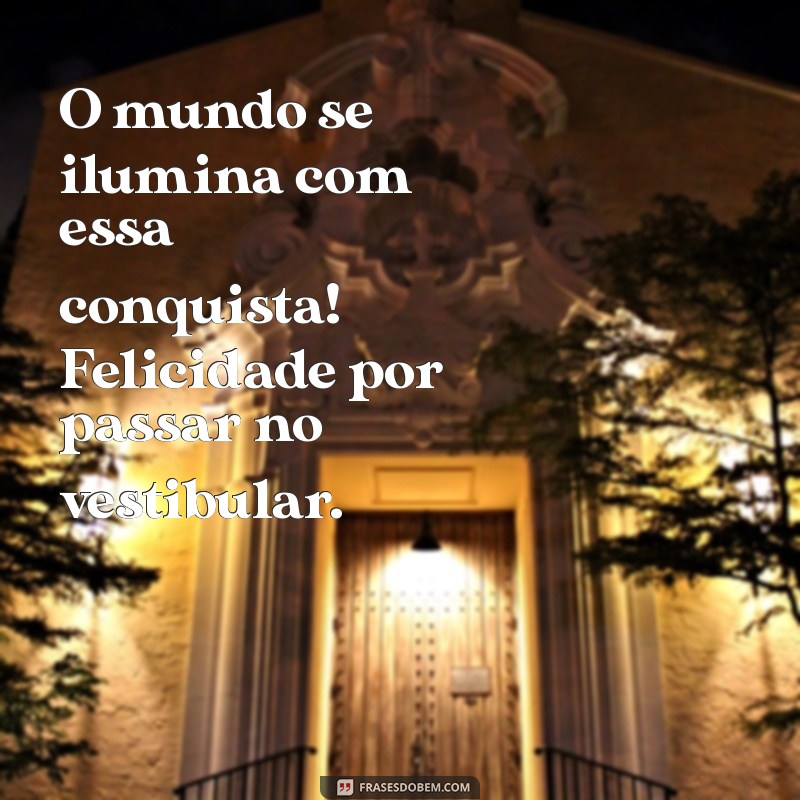 Conquistei Meu Sonho: A Felicidade de Passar no Vestibular 