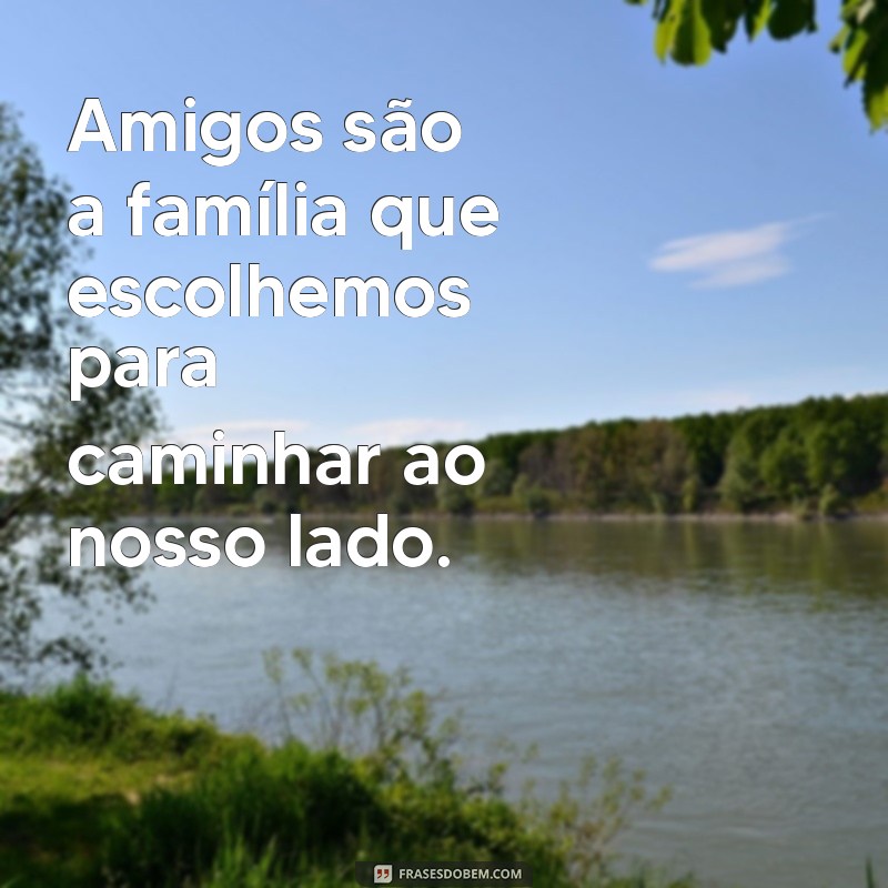 sobre amigos Amigos são a família que escolhemos para caminhar ao nosso lado.