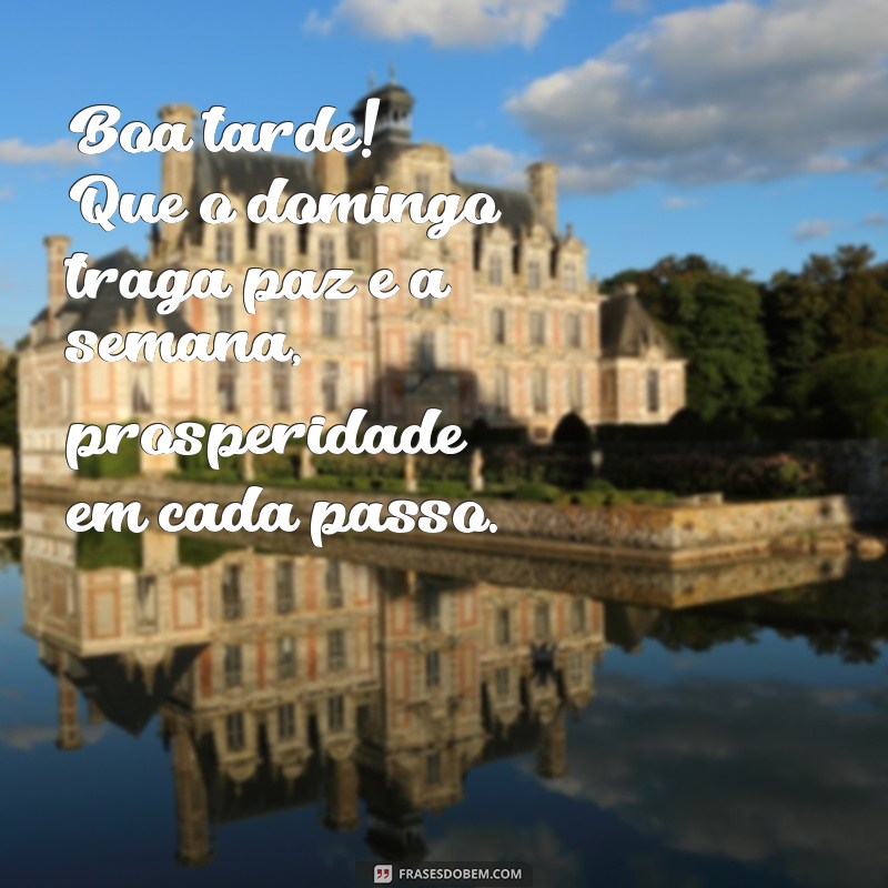 Frases Inspiradoras para uma Boa Tarde de Domingo e um Início de Semana Positivo 