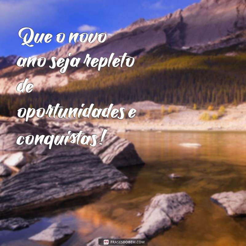 frases para um ano novo Que o novo ano seja repleto de oportunidades e conquistas!