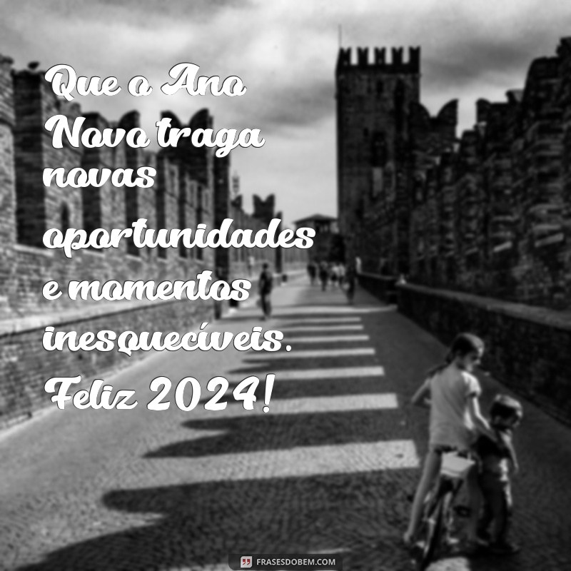 memsagem de ano novo Que o Ano Novo traga novas oportunidades e momentos inesquecíveis. Feliz 2024!