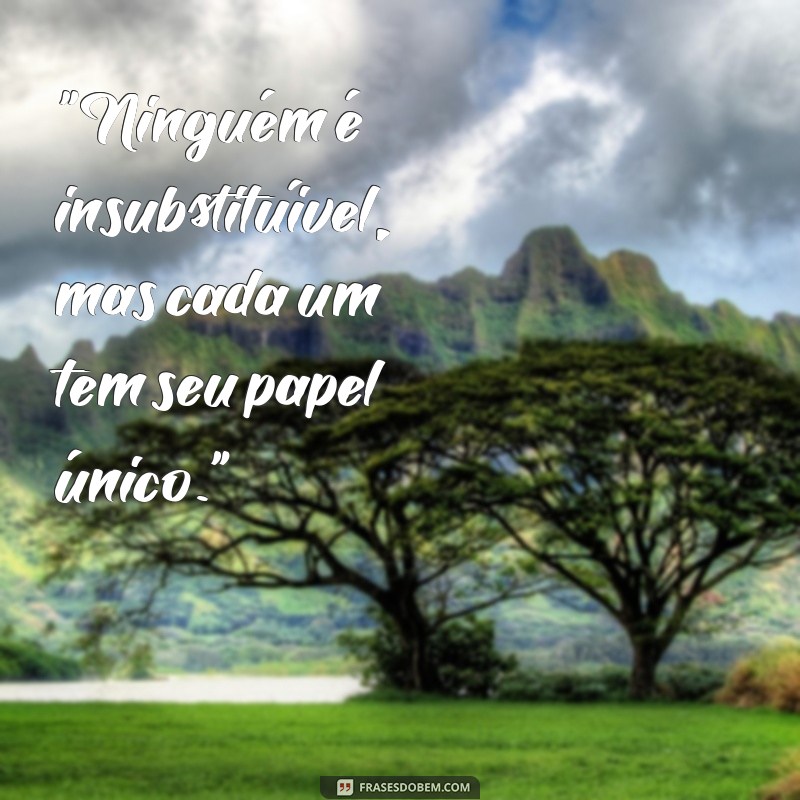 frases ninguém é insubstituível 