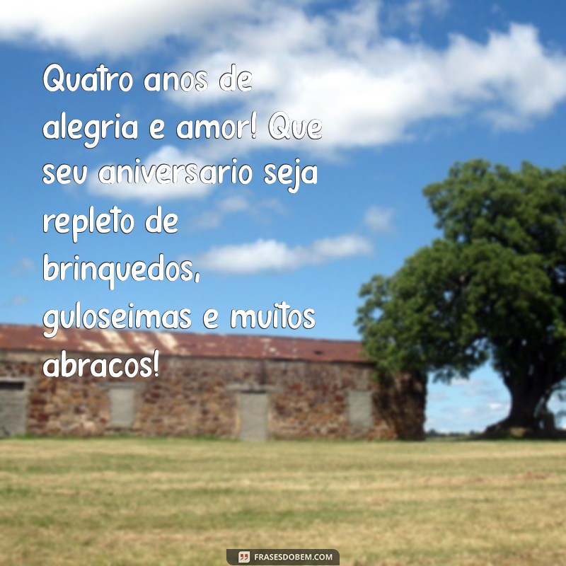 Mensagens Carinhosas de Aniversário para Afilhado de 4 Anos: Celebre com Amor! 